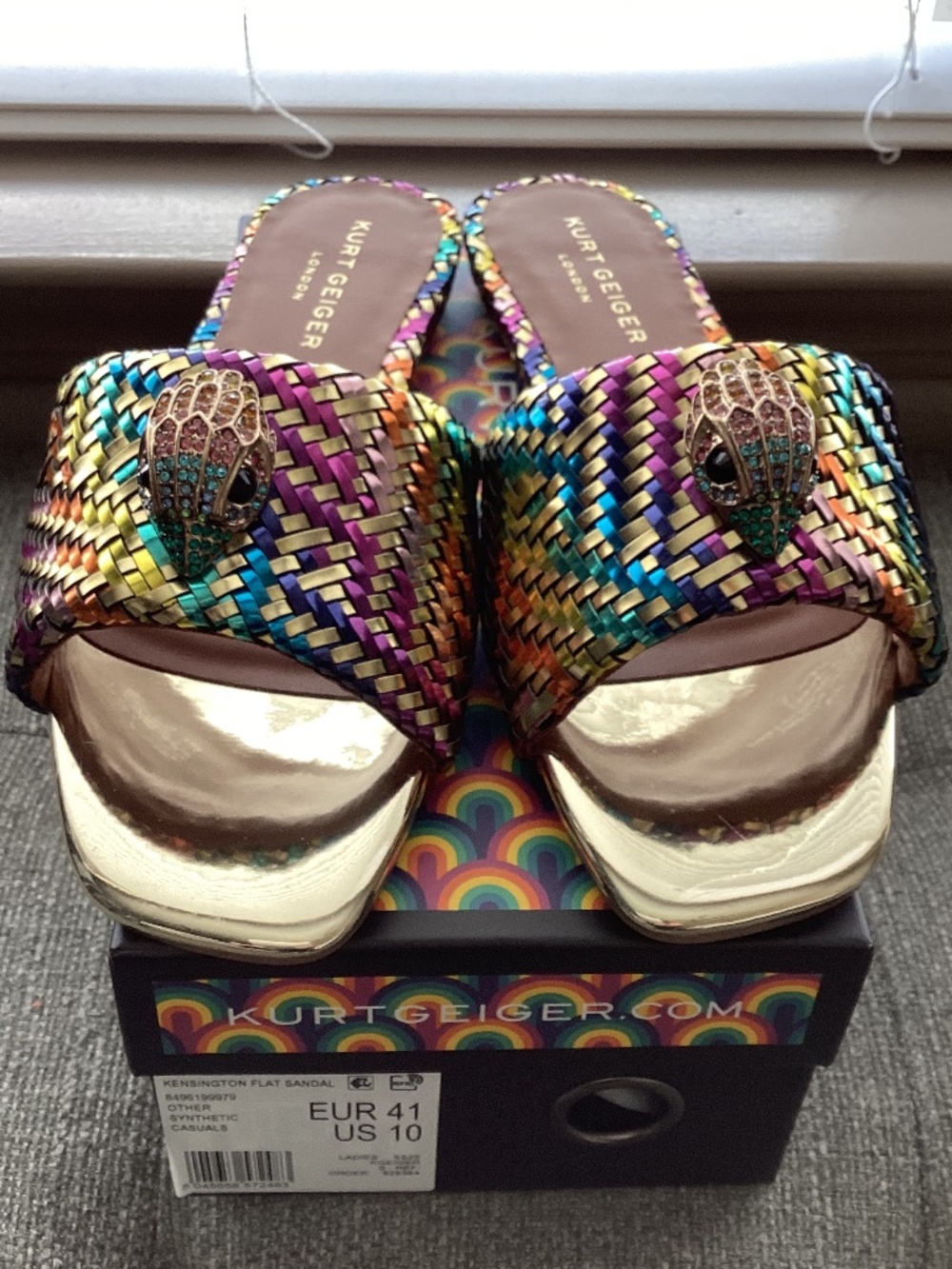 Kurt Geiger London Kensington Slide Sandal, size US10/EU41